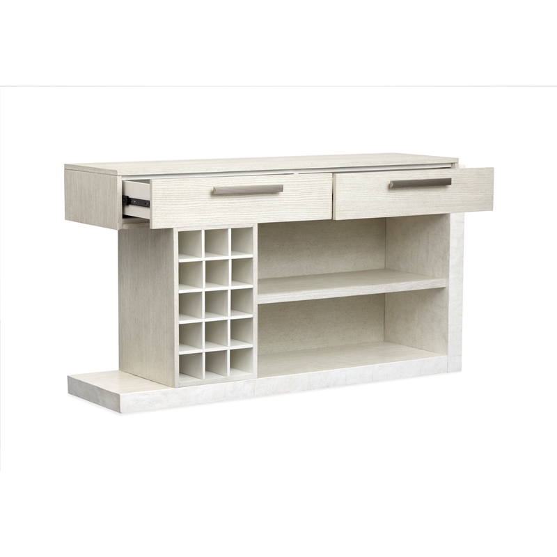 Bowery Hill Sideboard in Misty Cloud With Wine Storage and 15 Slots