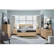 Bowery Hill Queen Panel Storage Bed in Sandstone Beige With 2 Drawers