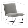 Bowery Hill Gray Sherpa Accent Chairs - 2 Piece Set