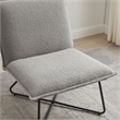 Bowery Hill Gray Sherpa Accent Chairs - 2 Piece Set