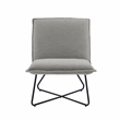Bowery Hill Gray Sherpa Accent Chairs - 2 Piece Set