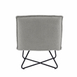 Bowery Hill Gray Sherpa Accent Chairs - 2 Piece Set