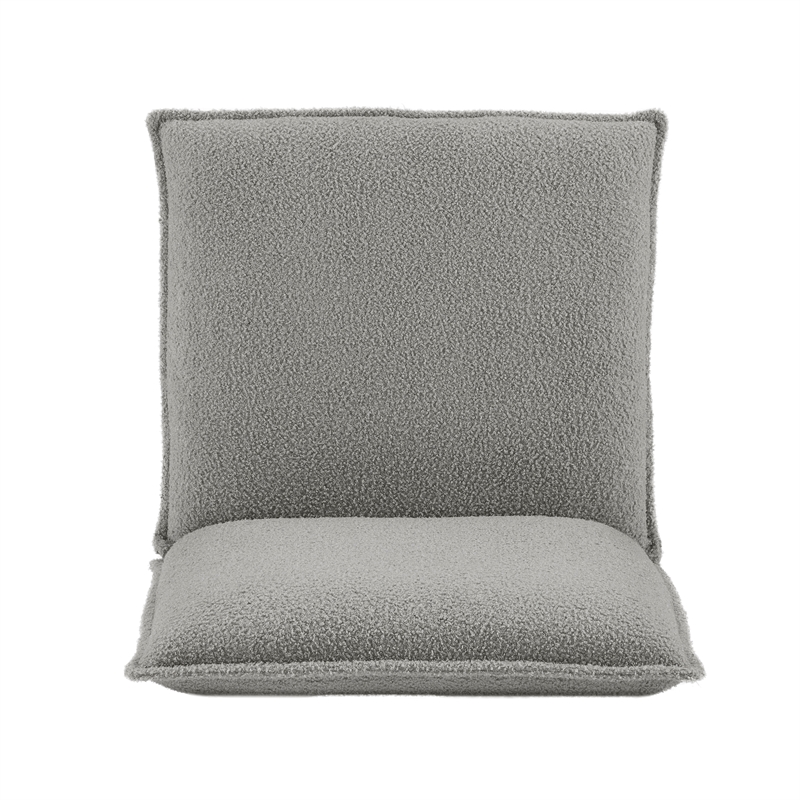 Bowery Hill Gray Sherpa Accent Chairs - 2 Piece Set