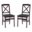 Bowery Hill Dining Set of 6 Folding Chairs and Gathering Table