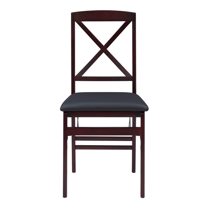 Bowery Hill Dining Set of 6 Folding Chairs and Gathering Table