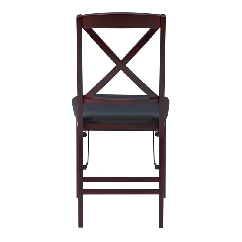 Bowery Hill Dining Set of 6 Folding Chairs and Gathering Table