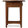 Bowery Hill Contemporary Wood Oval End Table with Drawer in Medium Oak