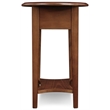 Bowery Hill Contemporary Wood Oval End Table with Drawer in Medium Oak