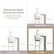 Bowery Hill Barrel Back Metal Bar Stool Set in Gray/Espresso