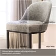Bowery Hill Barrel Back Metal Bar Stool Set in Gray/Espresso