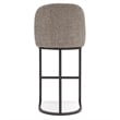 Bowery Hill Barrel Back Metal Bar Stool Set in Gray/Espresso