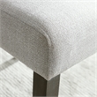 Bowery Hill Wood Upholstered Dining Chair Set in Gray Washed Black Bean