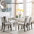 Bowery Hill Wood Upholstered Dining Chair Set in Gray Washed Black Bean