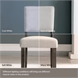 Bowery Hill Wood Upholstered Dining Chair Set in Gray Washed Black Bean