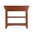 Bowery Hill Solid Wood Mission Bookcase with Drawers in Medium Oak