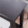 Bowery Hill Narrow Solid Wood End Table with Display Shelf in Black