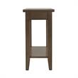 Bowery Hill Solid Wood Narrow End Table with Shelf in Smoke Gray