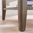 Bowery Hill Solid Wood Narrow End Table with Shelf in Smoke Gray