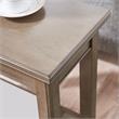 Bowery Hill Solid Wood Narrow End Table with Shelf in Smoke Gray