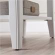 Bowery Hill Contemporary Solid Wood Narrow End Table with Shelf in White