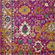 Bowery Hill Vintage Turkish Medallion Faded Fuchsia Area Rug 5'3