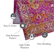 Bowery Hill Vintage Turkish Medallion Faded Fuchsia Area Rug 5'3