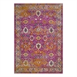 Bowery Hill Vintage Turkish Medallion Faded Fuchsia Area Rug 5'3