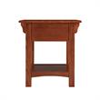 Bowery Hill Solid Wood Mission Side Table with Locking Drawer in Medium Oak