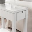 Bowery Hill Solid Wood Mission Side Table with Locking Drawer in Medium Oak