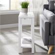 Bowery Hill Solid Wood Mission Side Table with Locking Drawer in Medium Oak