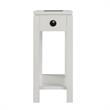 Bowery Hill Solid Wood End Table with Drawer and AC/USB Outlet in Gray