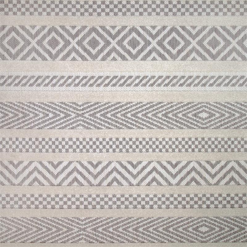 Bowery Hill Gray Multi-Pattern Indoor Outdoor Area Rug 6'7