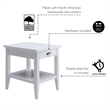 Bowery Hill Solid Wood End Table with Drawer and Display Shelf in White
