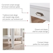 Bowery Hill Solid Wood End Table with Drawer and Display Shelf in White