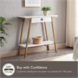 Bowery Hill Wood and Metal Console Table with Drawer in White