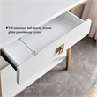 Bowery Hill Wood and Metal Console Table with Drawer in White