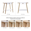 Bowery Hill Wood and Metal Console Table with Drawer in White