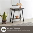 Bowery Hill Wood and Metal Console Table with Drawer in Gray
