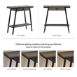 Bowery Hill Wood and Metal Console Table with Drawer in Gray