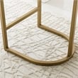Bowery Hill Barrelback Counter Stool with Gold Metal Base Set of 4 in White