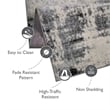 Bowery Hill Vintage Monochromatic Abstract Area Rug 7'10