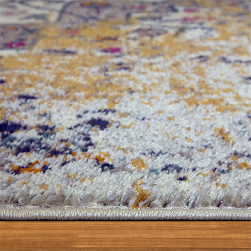 Bowery Hill Vintage Faded Turkish Medallion Area Rug 3'9