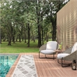 Bowery Hill Quatrefoil Indoor Outdoor Area Rug Runner 2' x 8' in Gray/Ivory