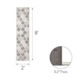 Bowery Hill Quatrefoil Indoor Outdoor Area Rug Runner 2' x 8' in Gray/Ivory