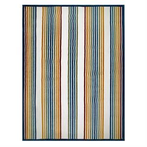 Bowery Hill Multi-Color Line Indoor Outdoor Area Rug 3' x 5'