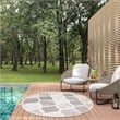 Bowery Hill Quatrefoil Indoor Outdoor Round Area Rug 5'3