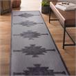 Bowery Hill Southwestern Indoor/Outdoor Area Dark/Light Gray Rug Runner 2' x 8'