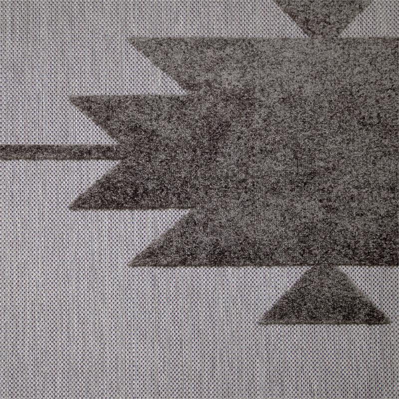 Bowery Hill Southwestern Indoor/Outdoor Area Dark/Light Gray Rug Runner 2' x 8'
