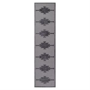 Bowery Hill Southwestern Indoor/Outdoor Area Dark/Light Gray Rug Runner 2' x 8'