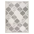 Bowery Hill Quatrefoil Indoor Outdoor Area Rug 3' x 5' in Gray/Ivory